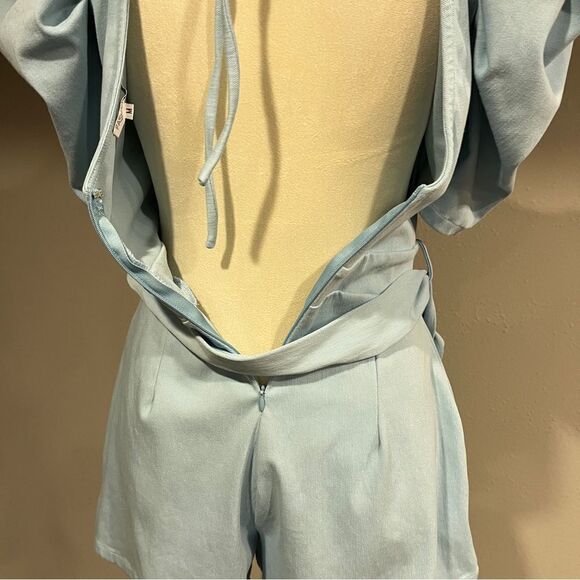 Fashion Nova Nothing Sweeter Romper Light Blue size small - Picture 10 of 15